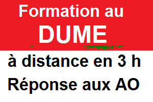 Formation au DUME à distance